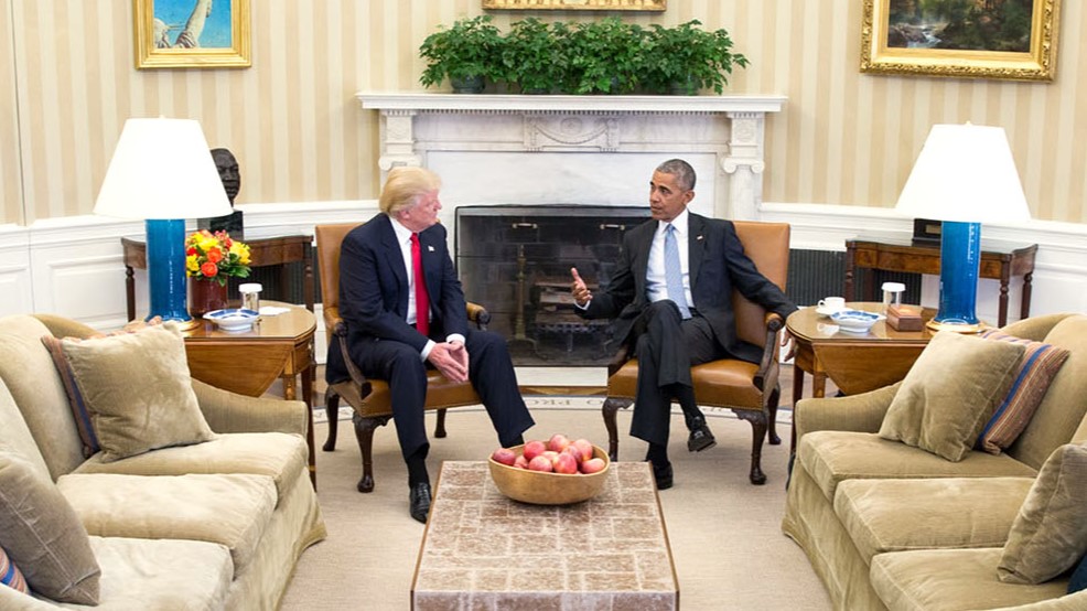 Barack Obama and Donald Trump