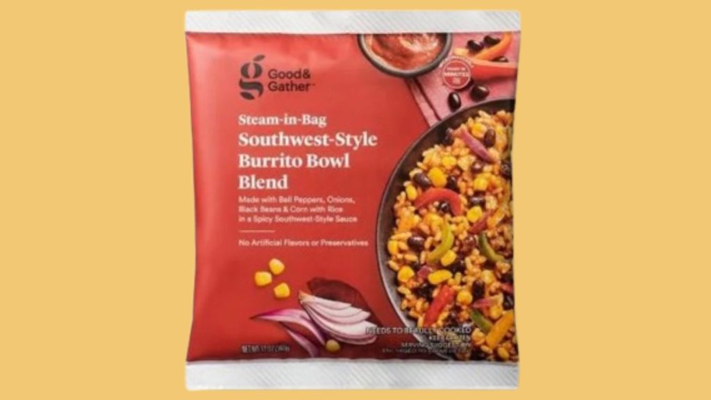 Good & Gather™ Burrito Bowl Blend, Southwest-Style sold in 12-ounce bags.
