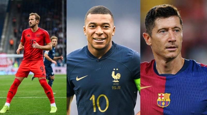 Harry kane, Kylian Mbappe, Robert Lewandowski