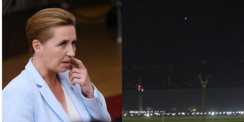 Mette Frederiksen, drone
