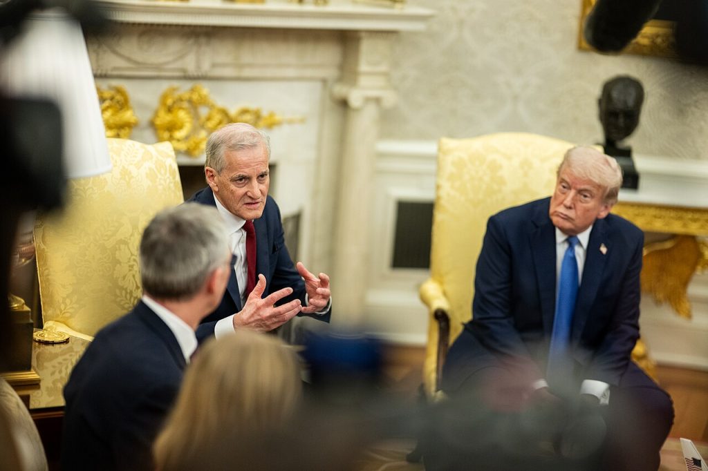 Jonas Gahr Støre och Donald Trump