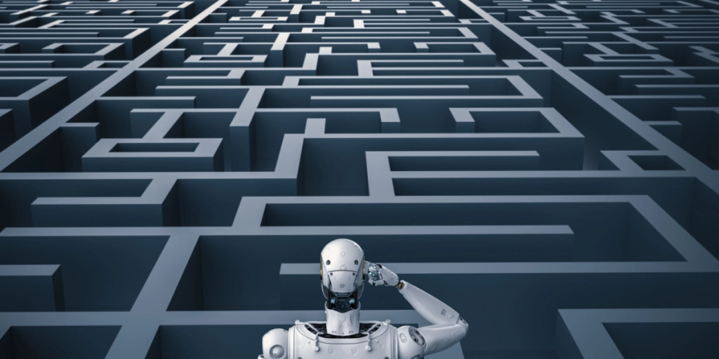 Artificial intelligence, AI, robot, escape, choice, maze