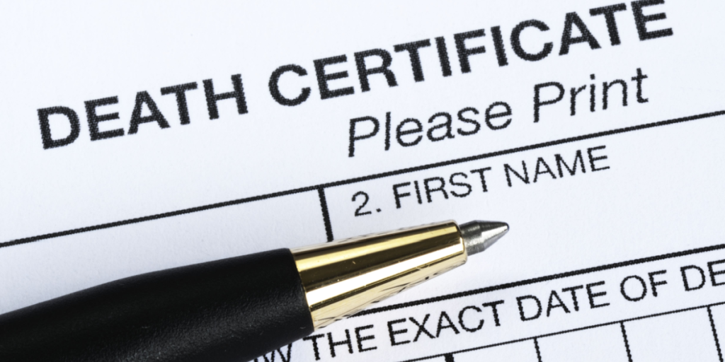 Death certificate
