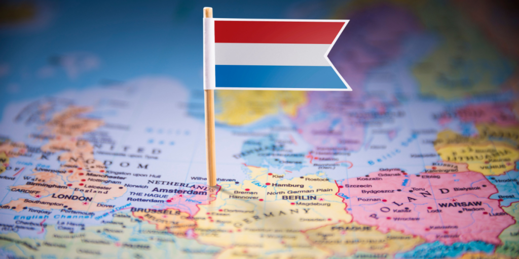 Europe, map, Netherlands, flag