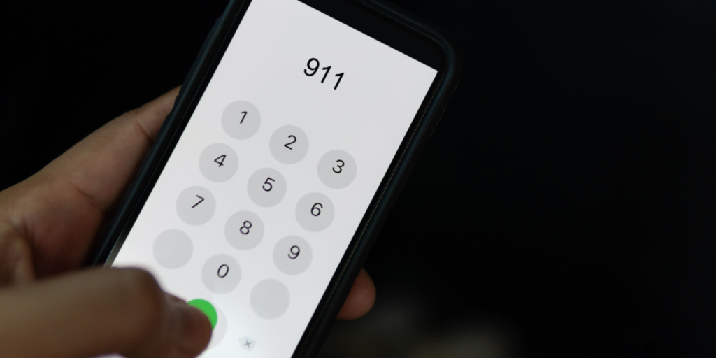 Phone, calling, 911, alarm, police, authorities
