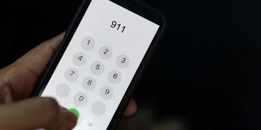 Phone, calling, 911, alarm, police, authorities