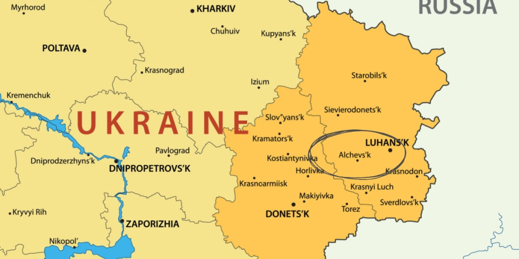 Luhansk Oblast, map, Ukraine