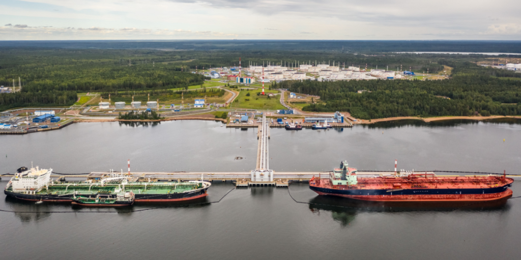 Russia, Primorsk, port, oil tankers