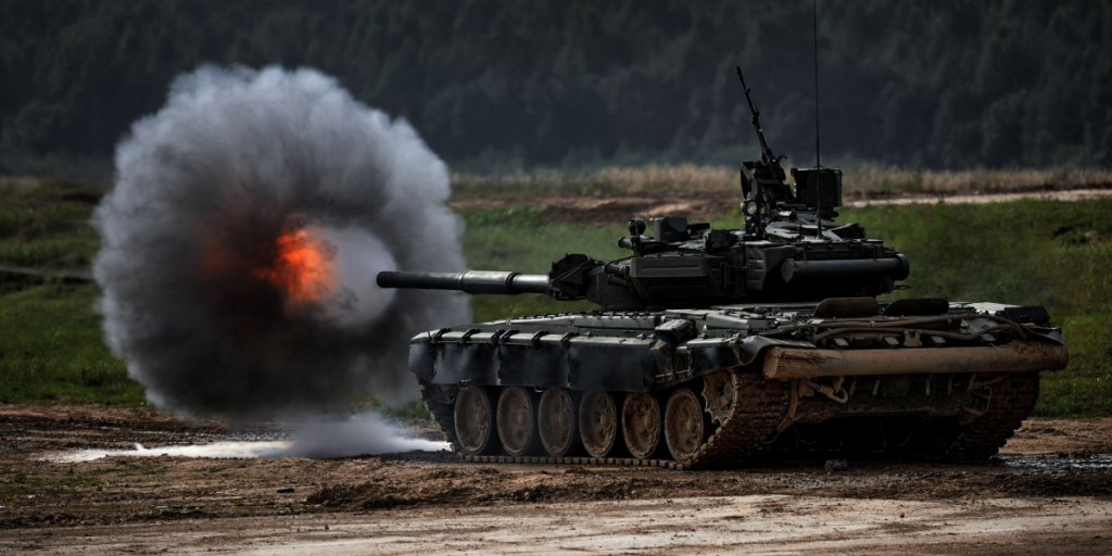 Russia, tank, firing, military