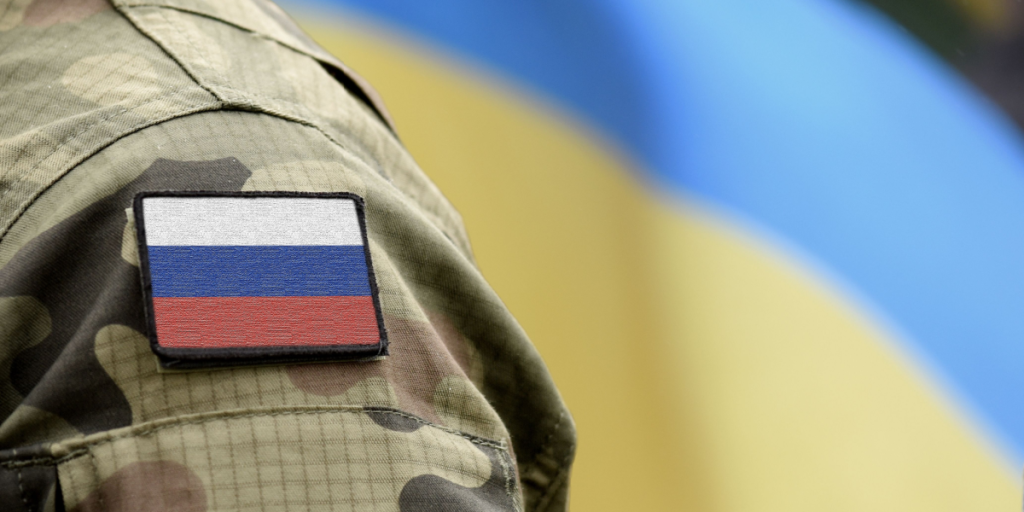 Russia, soldier, Ukraine, flag