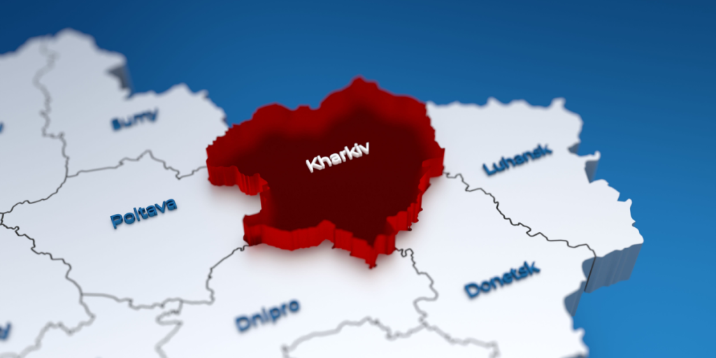 Kharkiv Oblast, Ukraine, map