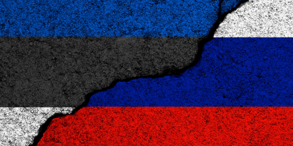 Estonia, Russia, flags