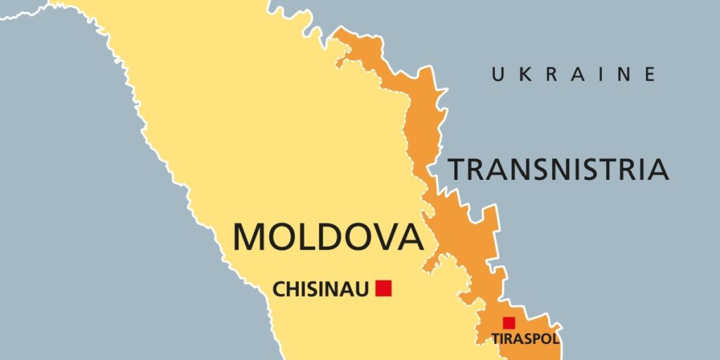 Transnistria, Ukraina, Moldova, map
