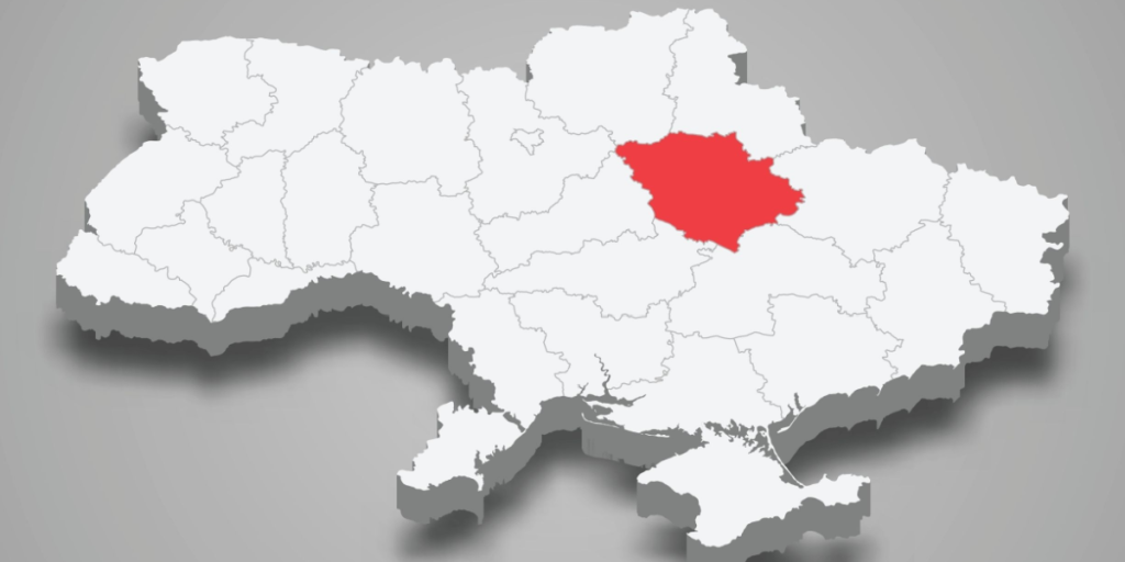 Poltava Oblast, Ukraine, map