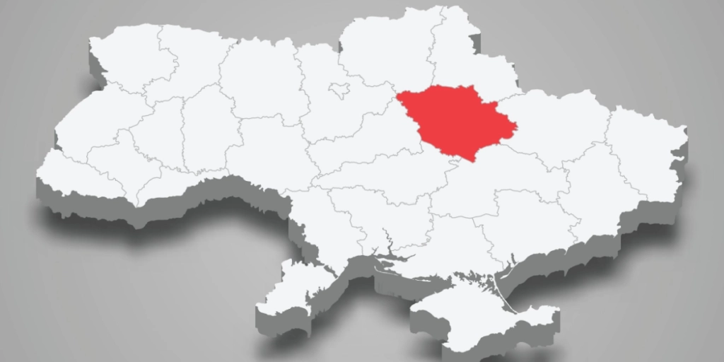 Poltava Oblast, Ukraine, map