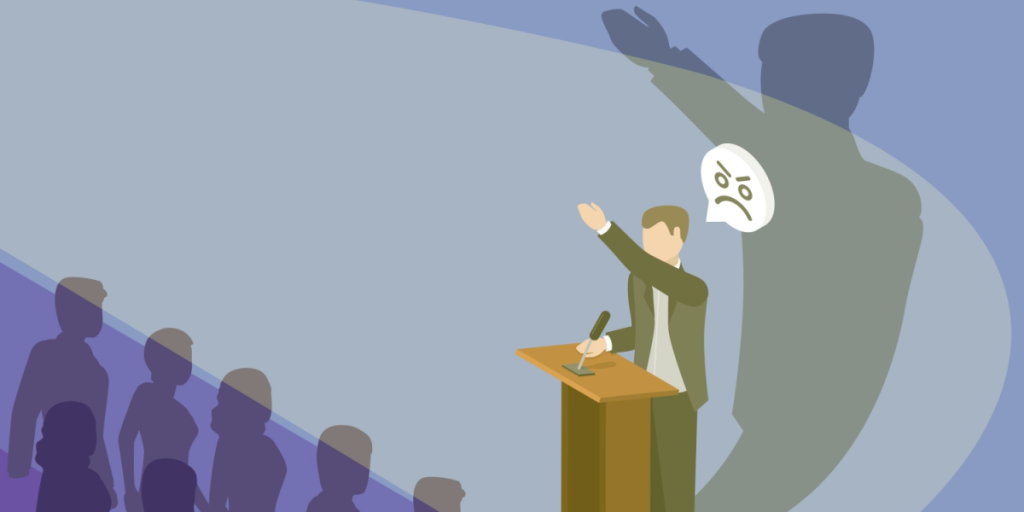 Dictator, politician, speech, hate, promises