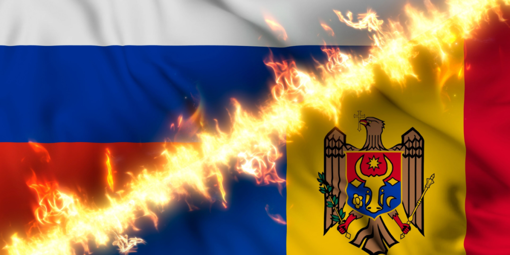 Russia, Moldova, flags
