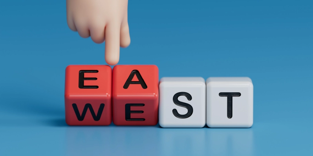 East, West