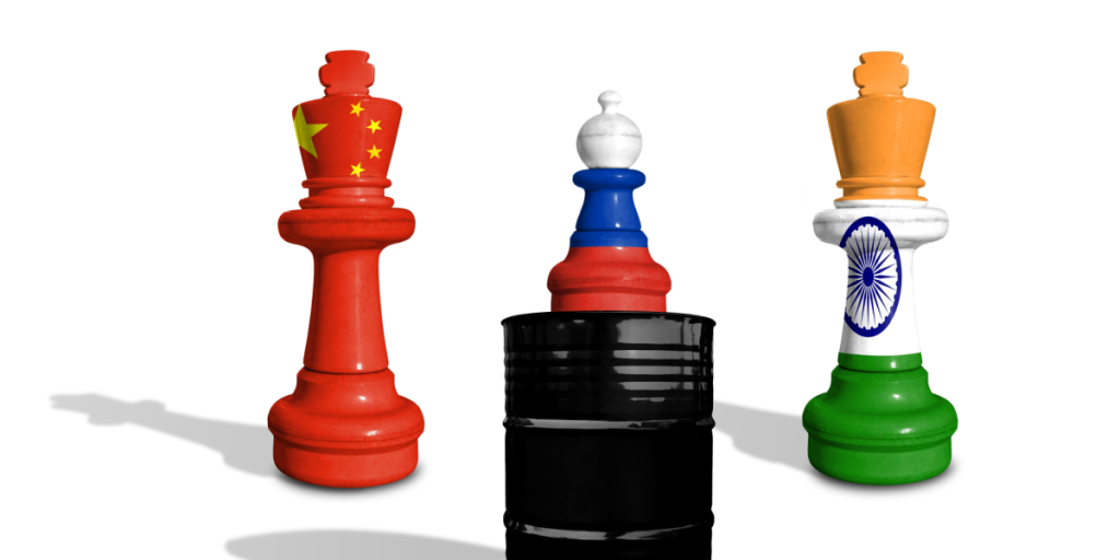 China, India, Russia, Oil
