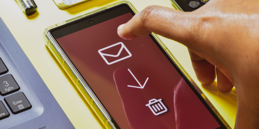 Delete message, phone, text, mail