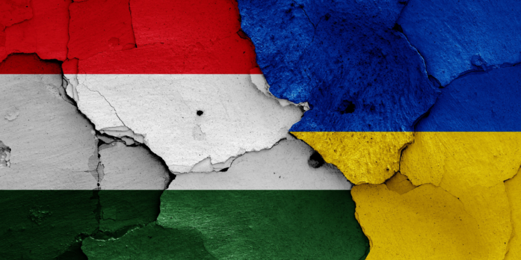 Hungary, Ukraine, flags