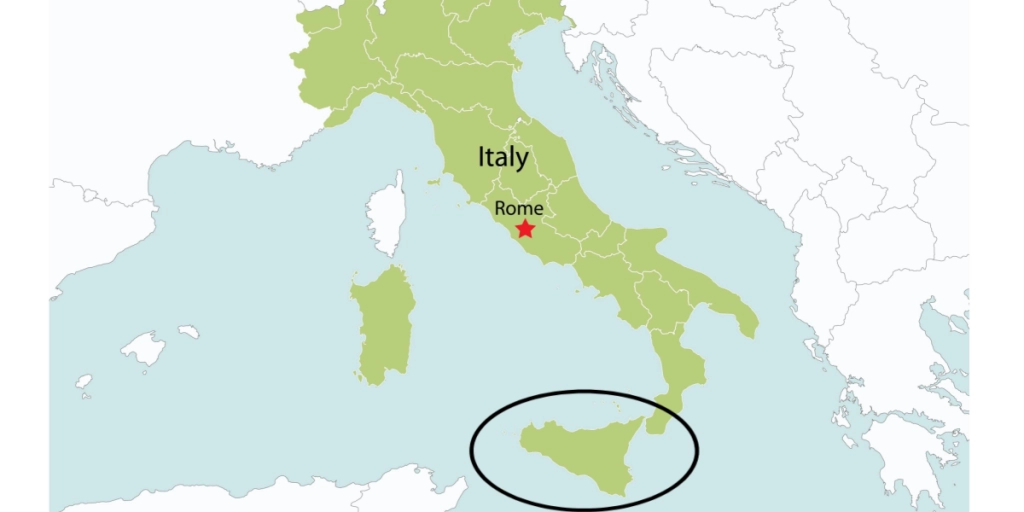 Italy, Sicily, map
