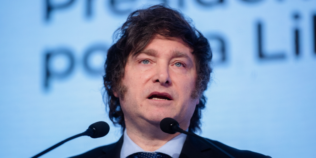 The president of Argentina Javier Milei