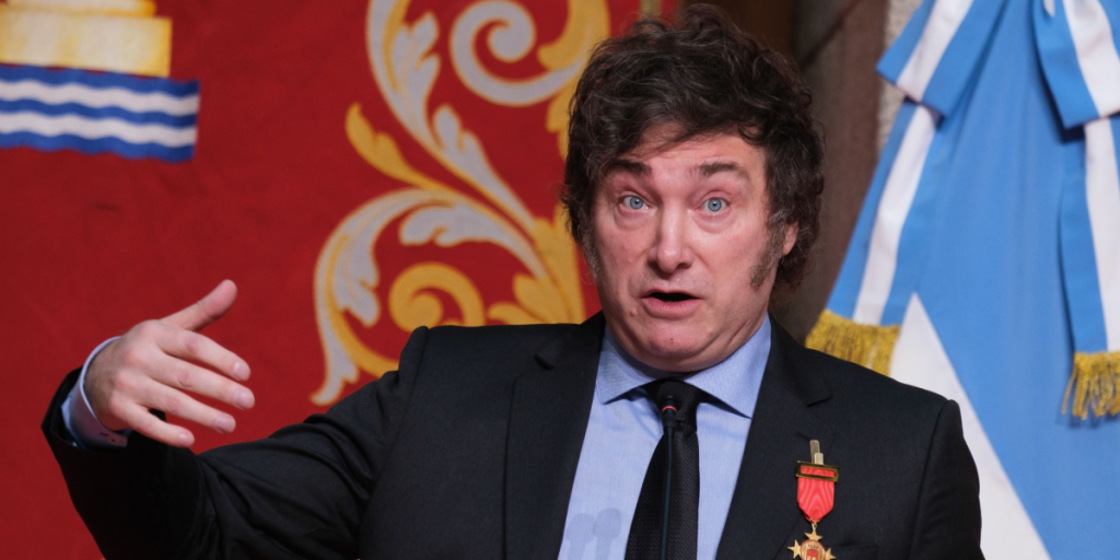 The president of Argentina Javier Milei