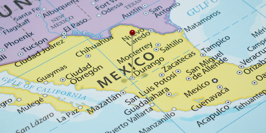 Durango, Mexico, map