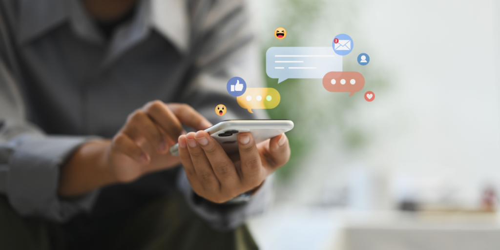 Social media, likes, comments, texts, viral
