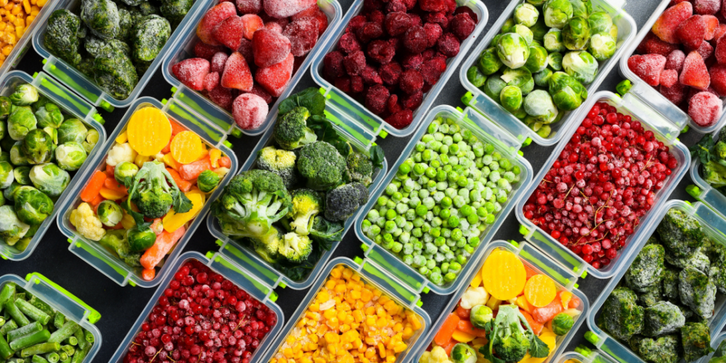 Frozen vegetables, fruits