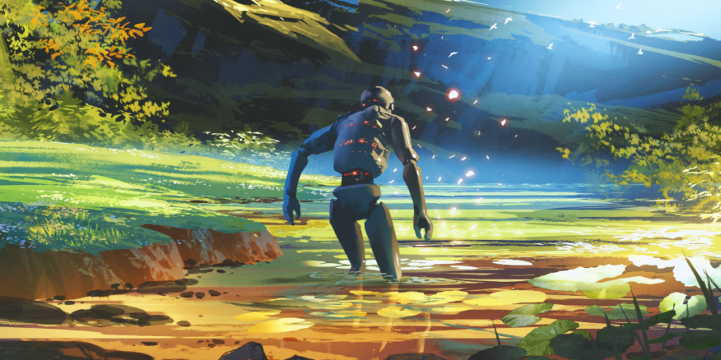 Artificial intelligence, AI, robot, adventure, escape