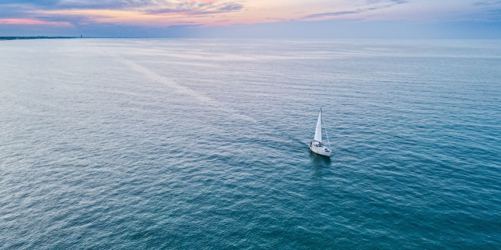 Sailboat, ocean