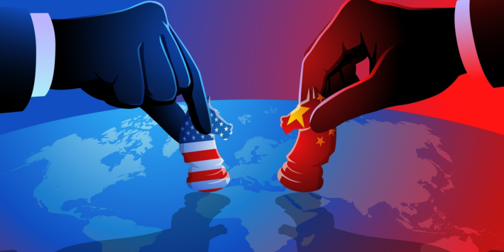 China, USA, influence, chess, strategy, world