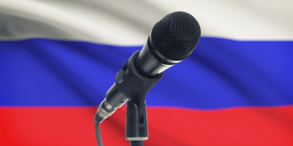 Russia, microphone, propaganda