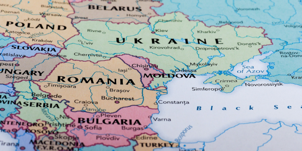 Moldova, map, Ukraine, Romania, Europa