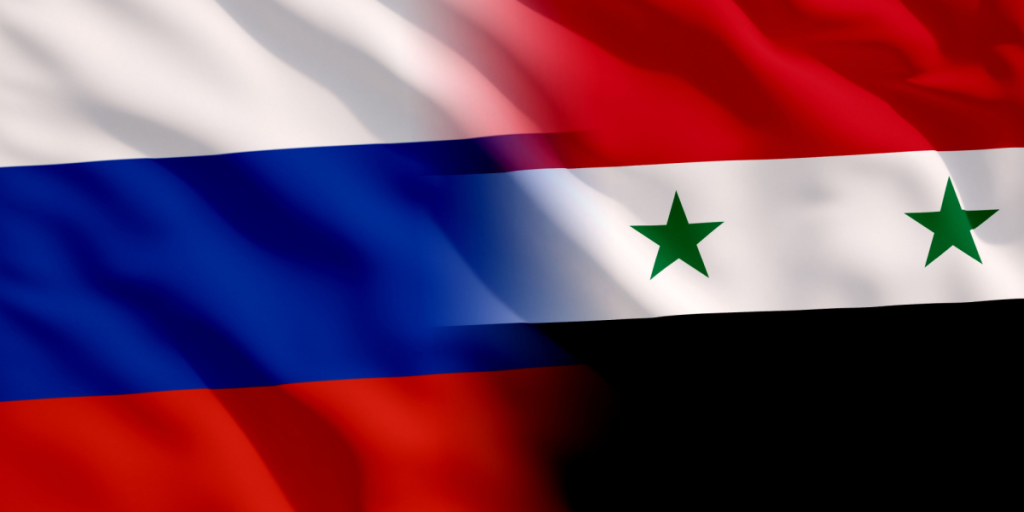 Russia, Syria, flags