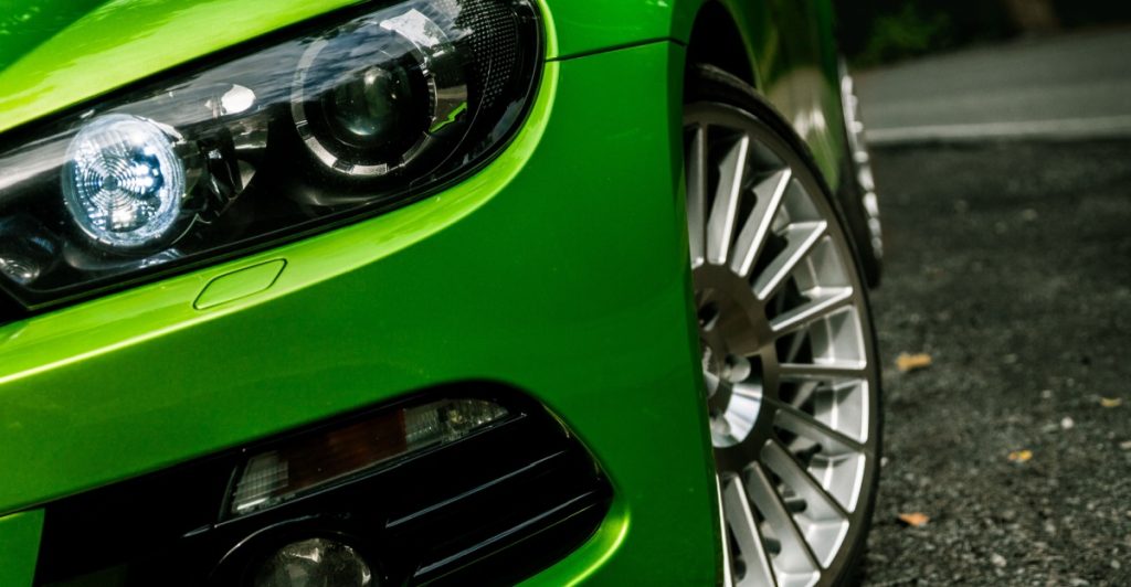 Green car, grön bil