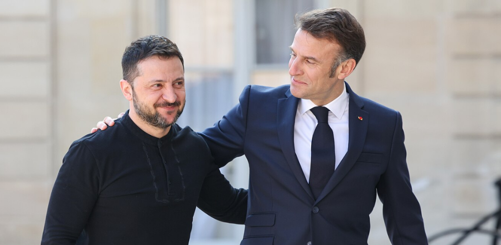 Emmanuel Macron, Volodymyr Zelenskyy
