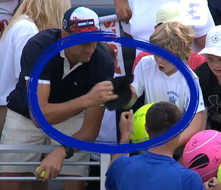 tennis, cap, signature, stealing, child
