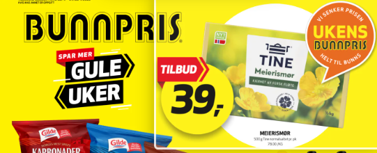 Bunnpris, tilbud, meierismør