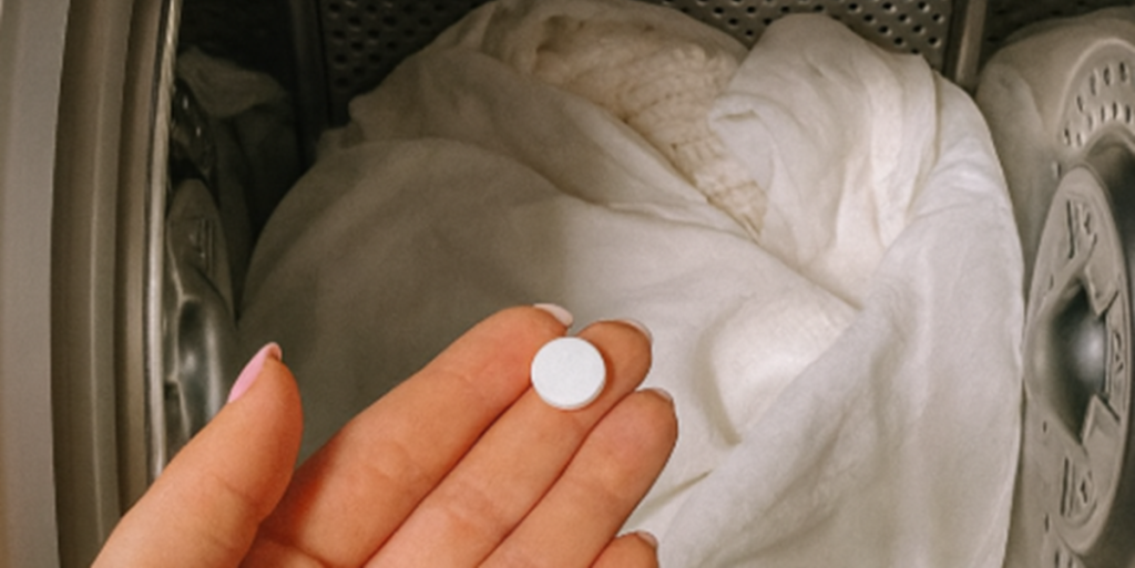 tablet i vaskemaskine