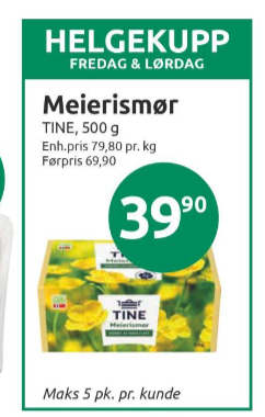 Her får du rekord-billig smør denne helga: Ikke hos Kiwi eller Rema 1000