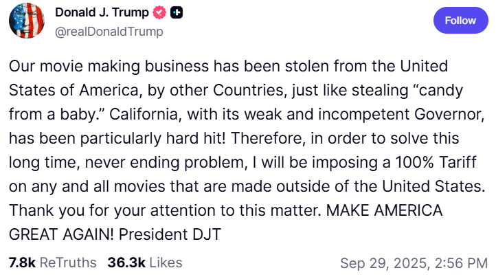 Donald J. Trump / Truth Social
