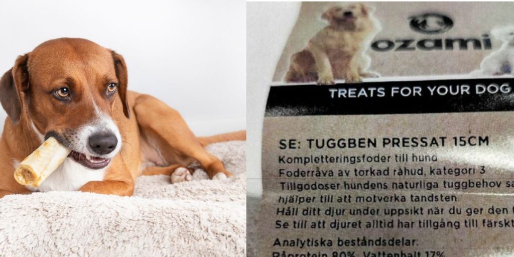 Dog,Chewing Bone, hun, tyggeben, tuggben, ozami, mattilsynet, tilbakekalles, tilbagekaldes