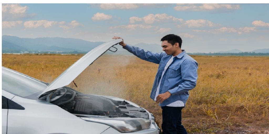 broke down car