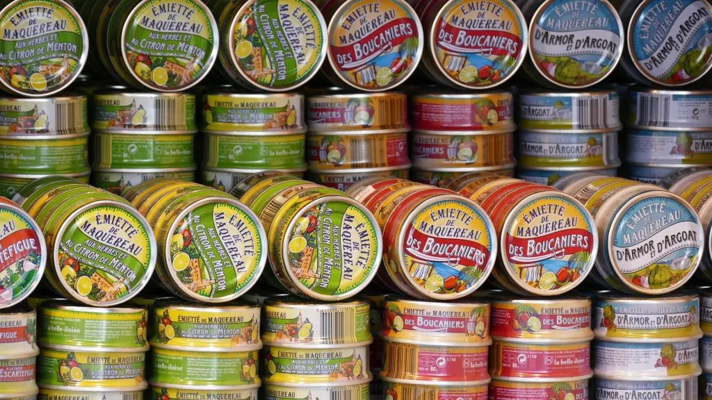 canned tinned food goods