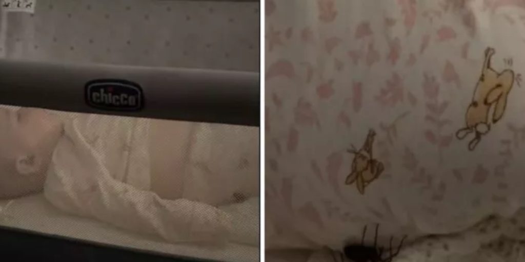 Mor ser til baby i tremmeseng: Så ser hun, hvad der ellers gemmer sig i sengen