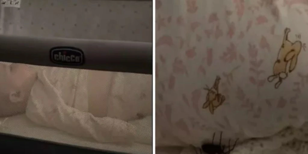 Mor ser til baby i tremmeseng: Så ser hun, hvad der ellers gemmer sig i sengen