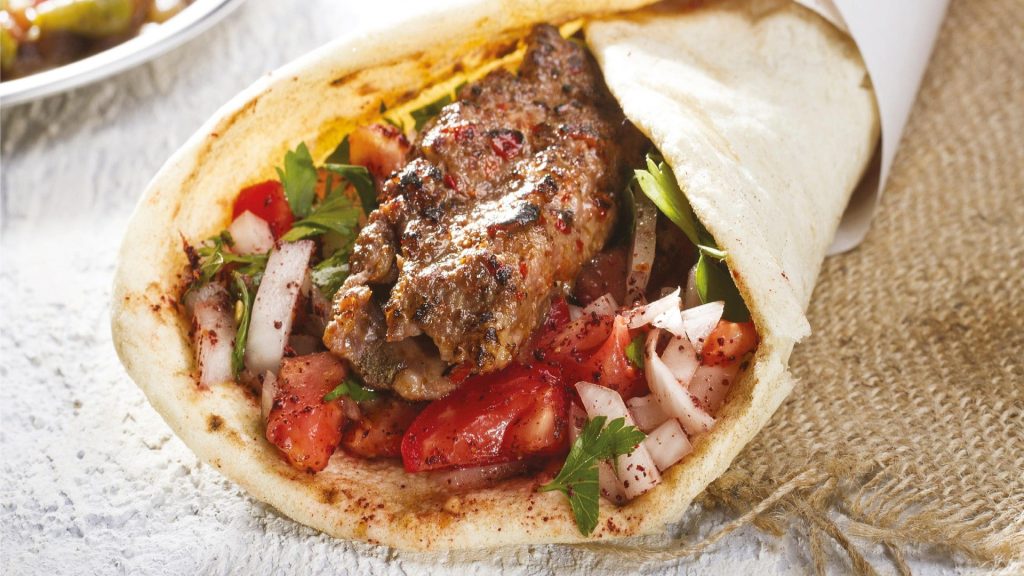 kebab meat sandwich